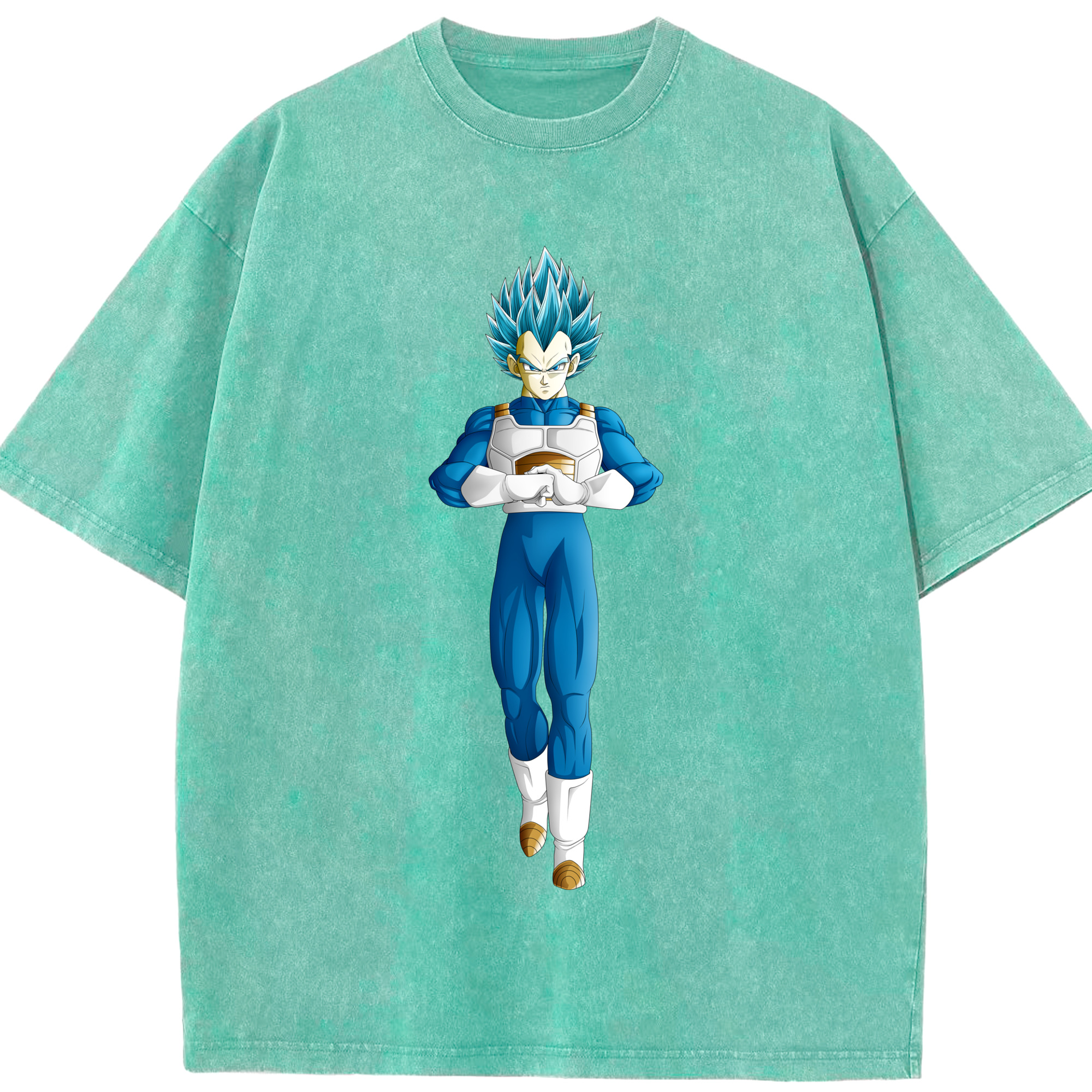 （画像用） ドラゴンボール ベジータ四世（Bejīta Yonsei）DRAGON BALL Vegeta IV 綿100% ヴィンテージ風 半袖Tシャツ（フロントプリント）